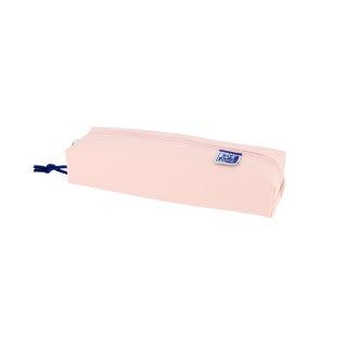 Oxford Live & Go Estuche Rectangular Mediano - Material Acolchado - Goma Elastica para unirlo al Cuaderno - Color Rosa