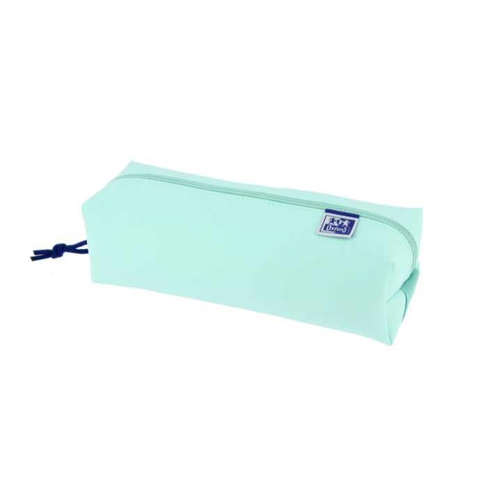 Oxford Live & Go Estuche Cuadrado Grande - Material Acolchado - Goma Elastica para unirlo al Cuaderno - Color Azul