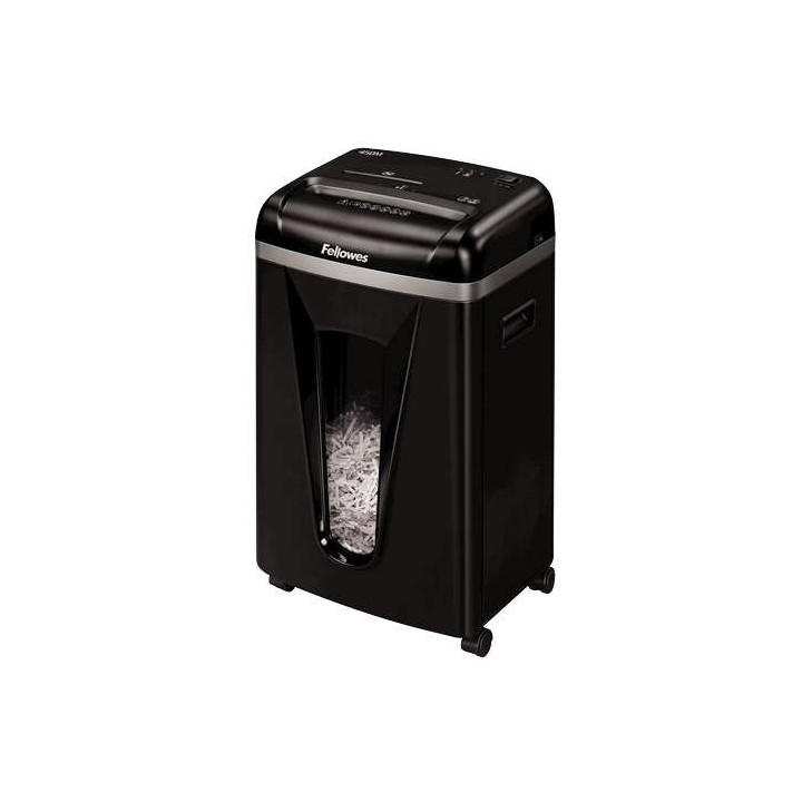 Fellowes 450M Destructora de Papel Manual Microcorte P-5 - Destruye hasta 9 Hojas - Papelera de 22L - Color Negro