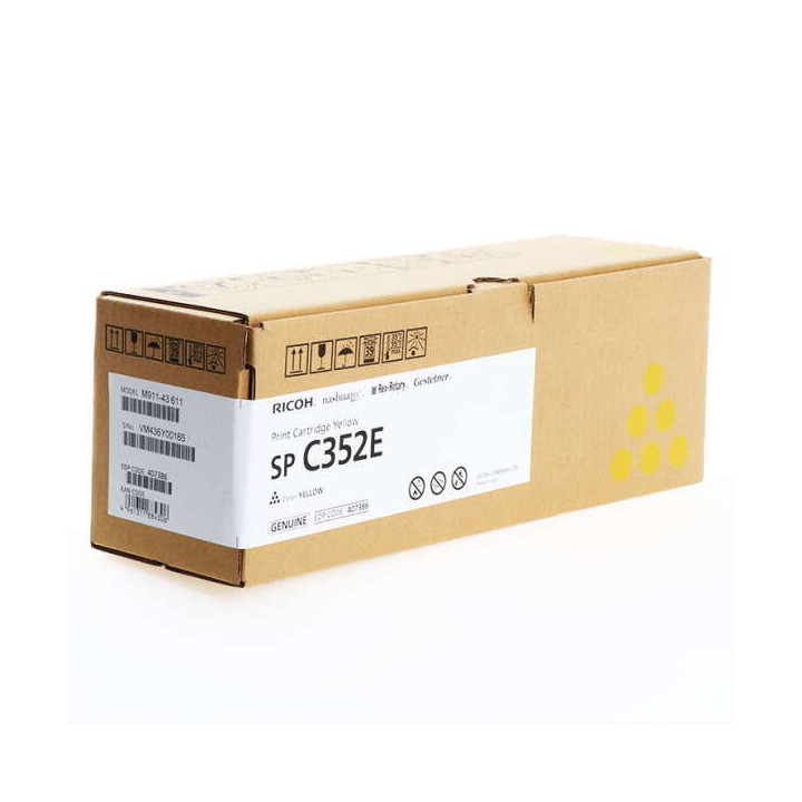 Ricoh SP C352E Amarillo Cartucho de Toner Original - 408218/SP C352E