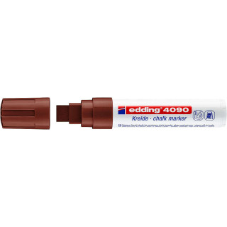Edding 4090 Rotulador de Tiza Liquida - Punta Biselada - Trazo entre 4 y 15mm - Olor Neutro - Color Marron