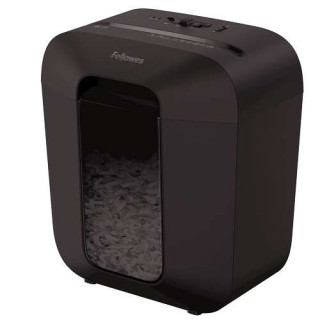 Fellowes LX25 Destructora de Papel Manual Corte en Particulas P-4 - Destruye hasta 6 Hojas - Papelera de 11.5L - Color Negro