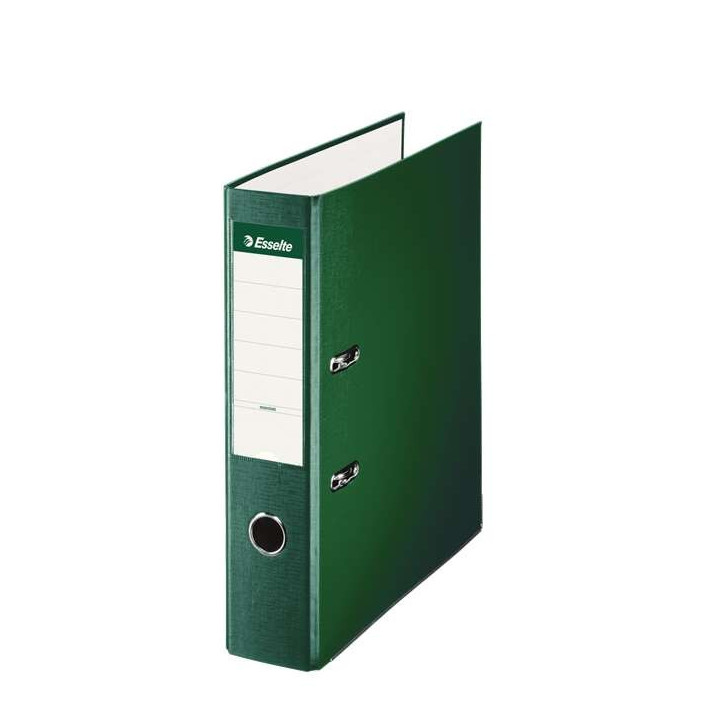 Esselte Archivador de Palanca Formato Folio - Lomo 75mm - Capacidad para 500 Hojas - Color Verde