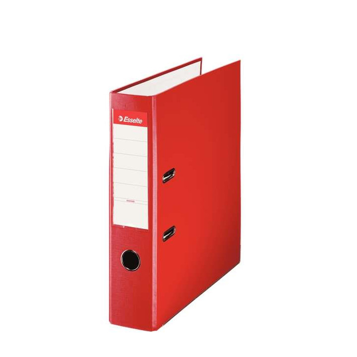 Esselte Archivador de Palanca - Formato A4 - Lomo 75mm - Capacidad para 500 Hojas - Color Rojo
