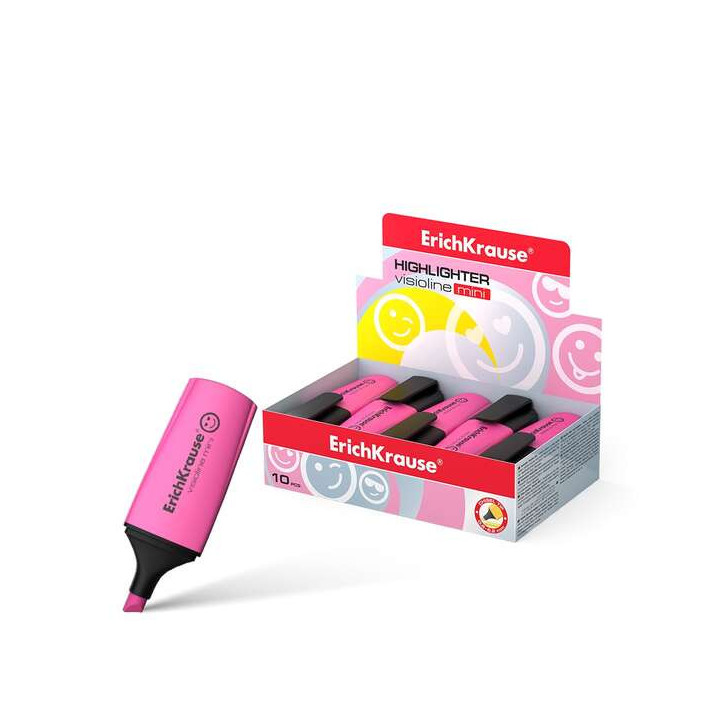 Erichkrause Visioline Mini Fluorescente - Punta Biselada - Trazo 0.6 a 5.2mm - Color Rosa