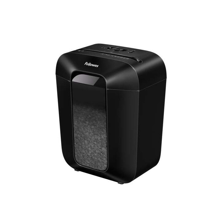 Fellowes LX41 Destructora de Papel Manual Minicorte P-4 - Destruye hasta 11 Hojas - Papelera de 17L - Color Negro