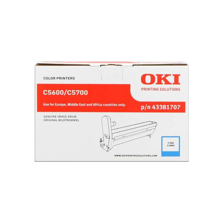 OKI C5600/C5700 Cyan Tambor de Imagen Original - 43381707 (Drum)