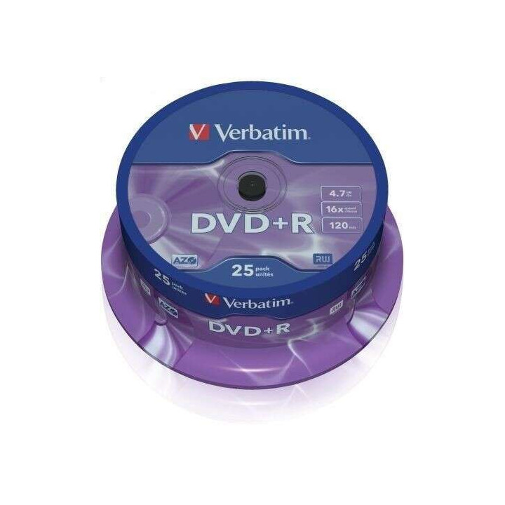 Verbatim DVD+R 16x 4.7GB (Tarrina 25 Uds)