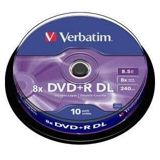 Verbatim DVD+R Doble Capa 8x 8.5GB (Tarrina 10 Uds)