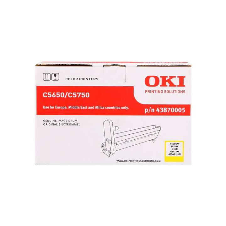 OKI C5650/C5750 Amarillo Tambor de Imagen Original - 43870005 (Drum)