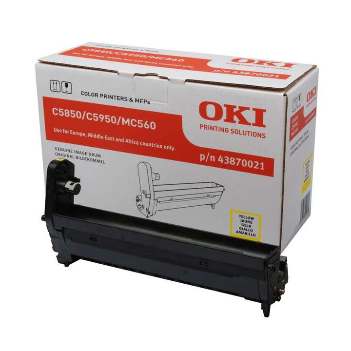 OKI C5850/C5950/MC560 Amarillo Tambor de Imagen Original - 43870021 (Drum)