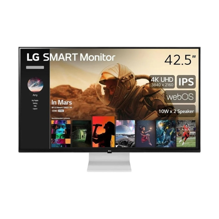LG Smart Monitor 42.5" LED IPS UHD 4K HDR 10 - WebOS
