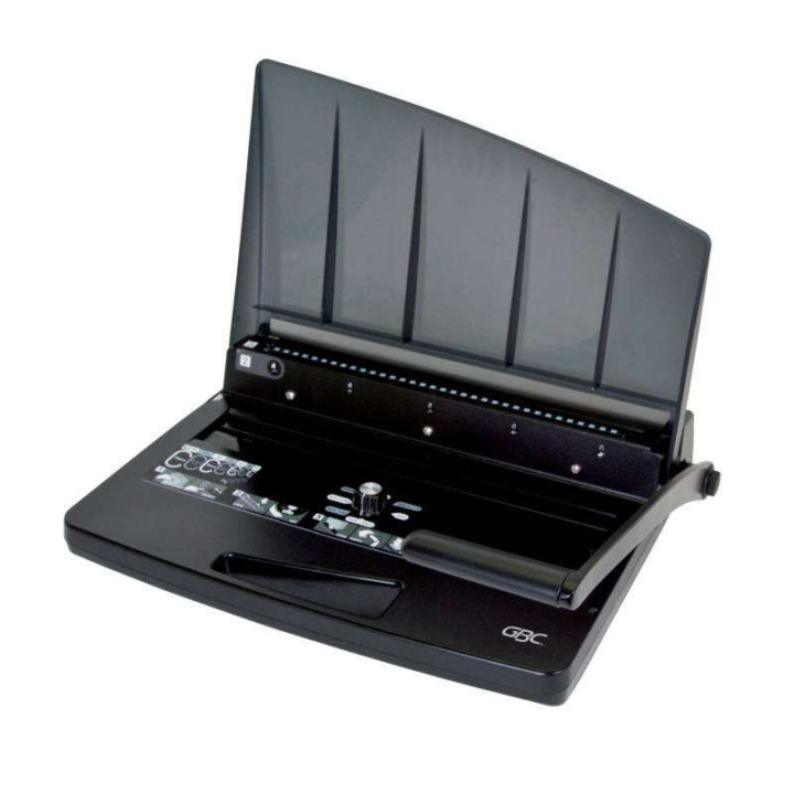 GBC Encuadernadora de Espiral Wirebind W15 - Capacidad de Perforacion 15 Hojas - Asa de Transporte - Mandos Sencillos y Faciles
