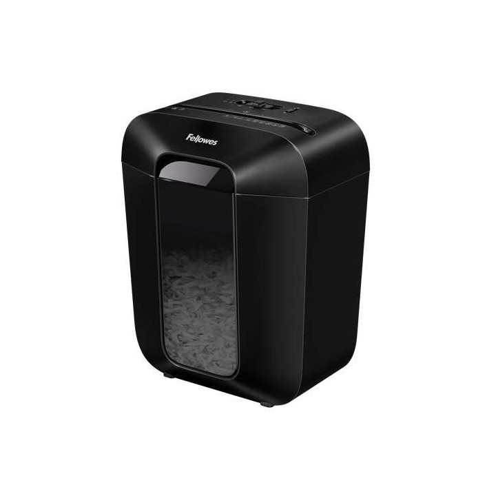 Fellowes LX45 Destructora de Papel Manual Corte en Particulas P-4 - Destruye hasta 8 Hojas - Papelera de 17L - Color Negro