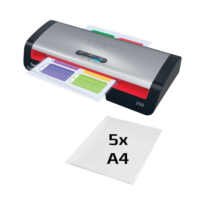 GBC 250 Home Office A4 Plastificadora - Calentamiento en 1 Minuto - Desde Documentos de Identidad hasta Documentos A4 - Compati