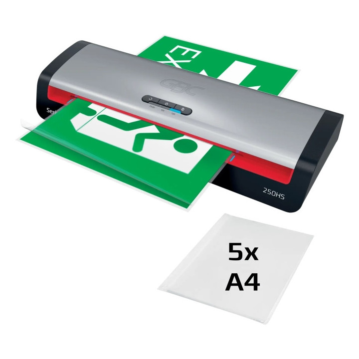 GBC 250HS Home Office A3 Plastificadora - Calentamiento en 1 Minuto - Desde Documentos de Identidad hasta Documentos A3 - Compa