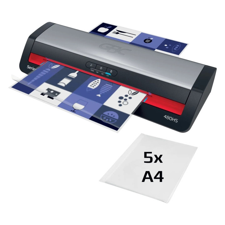 GBC 480HS Office A3 Plastificadora - Calentamiento en 1 Minuto - Desde Documentos de Identidad hasta Documentos A3 - Compatible