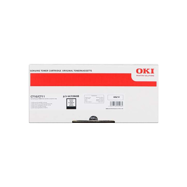 OKI C710/C711 Negro Cartucho de Toner Original - 44318608