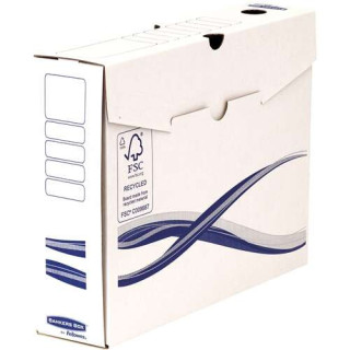 Fellowes Bankers Box Basic Pack de 25 Cajas de Archivo Definitivo A4+ 80mm - Montaje Manual - Carton Reciclado Certificacion FS