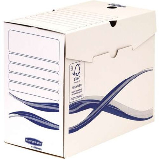 Fellowes Bankers Box Basic Pack de 25 Cajas de Archivo Definitivo A4+ 150mm - Montaje Manual - Carton Reciclado Certificacion F