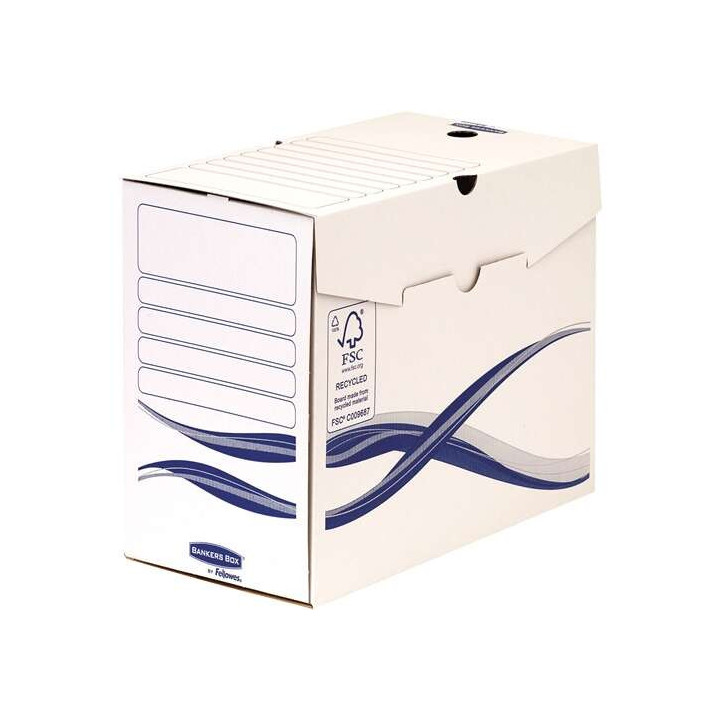 Fellowes Bankers Box Basic Pack de 25 Cajas de Archivo Definitivo A4+ 150mm - Montaje Manual - Carton Reciclado Certificacion F