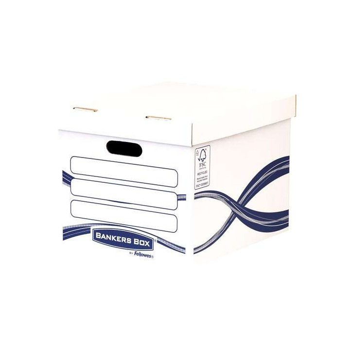 Fellowes Bankers Box Basic Contenedor de Archivos - Montaje Manual - Carton Reciclado Certificacion FSC