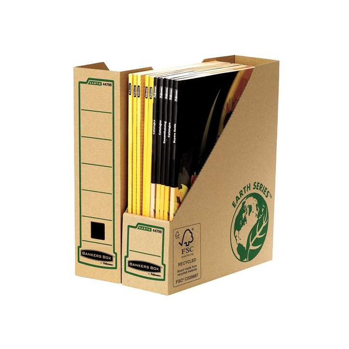 Fellowes Bankers Box Earth Revistero A4 - Carton Reciclado Certificacion FSC - Color Marron