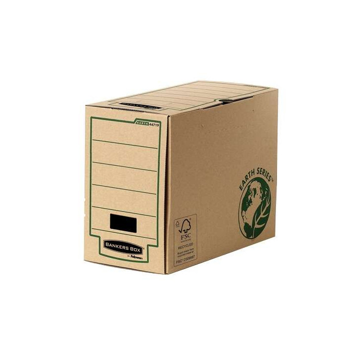 Fellowes Bankers Box Earth Caja de Archivo Definitivo Folio 150mm - Montaje Manual - Carton Reciclado Certificacion FSC - Color