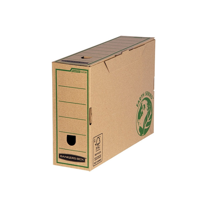 Bankers Box Caja de Archivo Tamaño A4 - Fabricada en Carton Reciclado - Certificacion FSC - Compatible con Contenedores Earth
