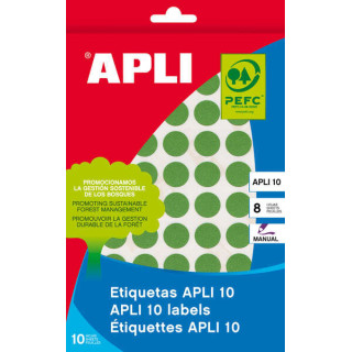 Apli Etiquetas Minibolsa Colores Surtidos Ø 19.0mm 5 Hojas
