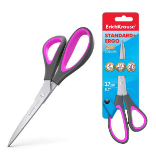 Erichkrause Tijeras Standard+ Ergo - Cuchillas de Acero Inoxidable - Afilado Doble Avanzado - Resistente a La Corrosion - Mango