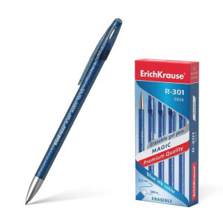 Erichkrause R-301 Magic Gel Boligrafo Borrable - Tinta Gel - Punta de 0.5mm - Trazo de 0.4mm - Cuerpo Semitransparente con Efec