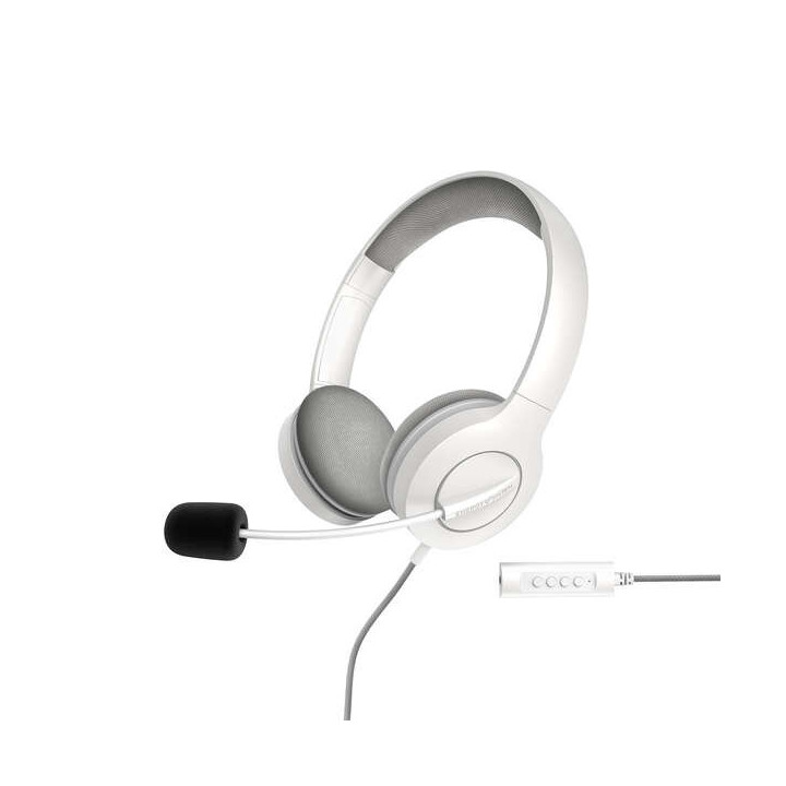 Energy Sistem Auriculares Office 3 - USB y 3.5mm Plug - Control de Volumen y Silencio - Brazo Retractil Microfono - Color Blanc
