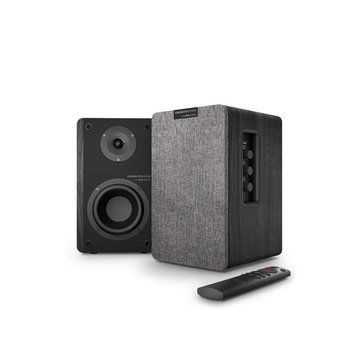 Energy Sistem Studio Monitor 4 Hi Fi Altavoces Activos de Estanteria - Entrada Doble RCA - Color Negro