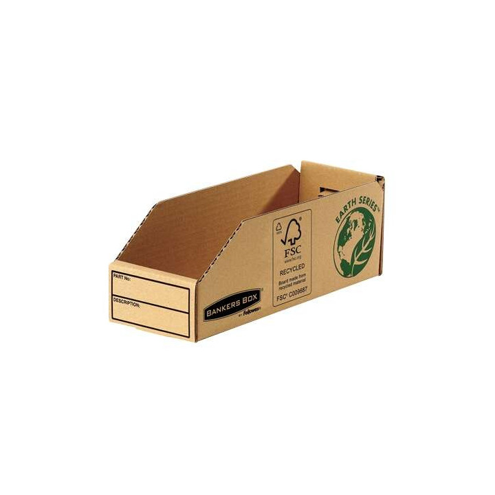 Fellowes Bankers Box Earth Bandeja de Carton 98mm - Montaje Manual - Carton Reciclado Certificacion FSC - Color Marron