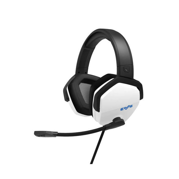 Energy Sistem Auriculares Gaming ESG 4 Sonido Envolvente 7.1 - LED Light - Almohadillas de Cuero Proteico - Color Blanco