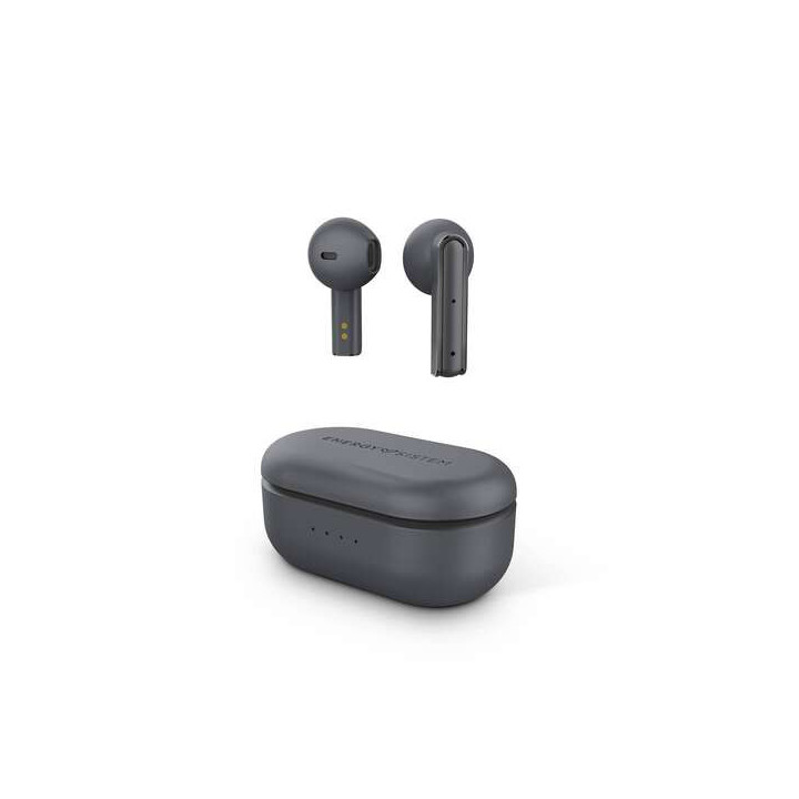 Energy Sistem Auriculares Inalambricos Style 4 - Diseño Compacto - Caja de Carga - Color Gris