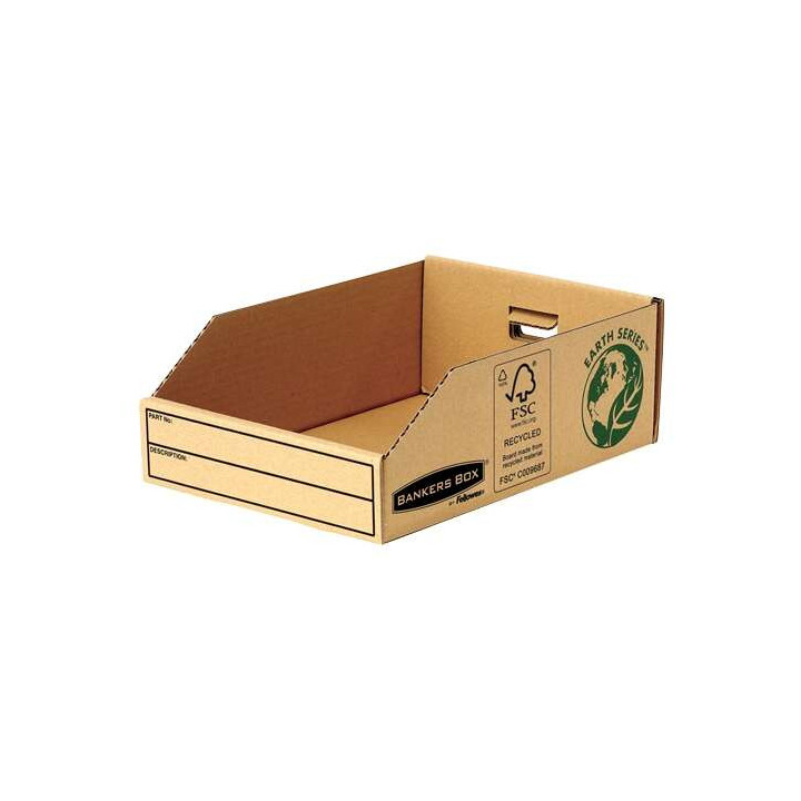 Fellowes Bankers Box Earth Bandeja de Carton 200mm - Montaje Manual - Carton Reciclado Certificacion FSC - Color Marron