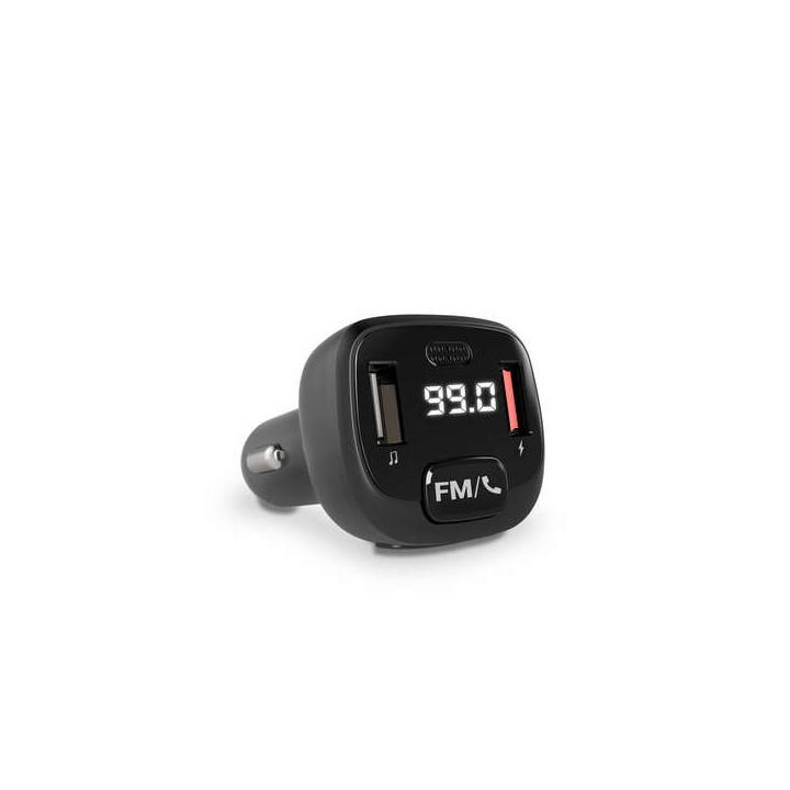 Energy Sistem Transmisor FM para el Coche - Bluetooth - MicroSD - USB MP3 - Asistente de Voz - Manos Libres - Color Negro