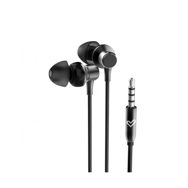 Energy Sistem Metallized Auriculares con Cable - Microfono Integrado - Control de Volumen - Color Negro