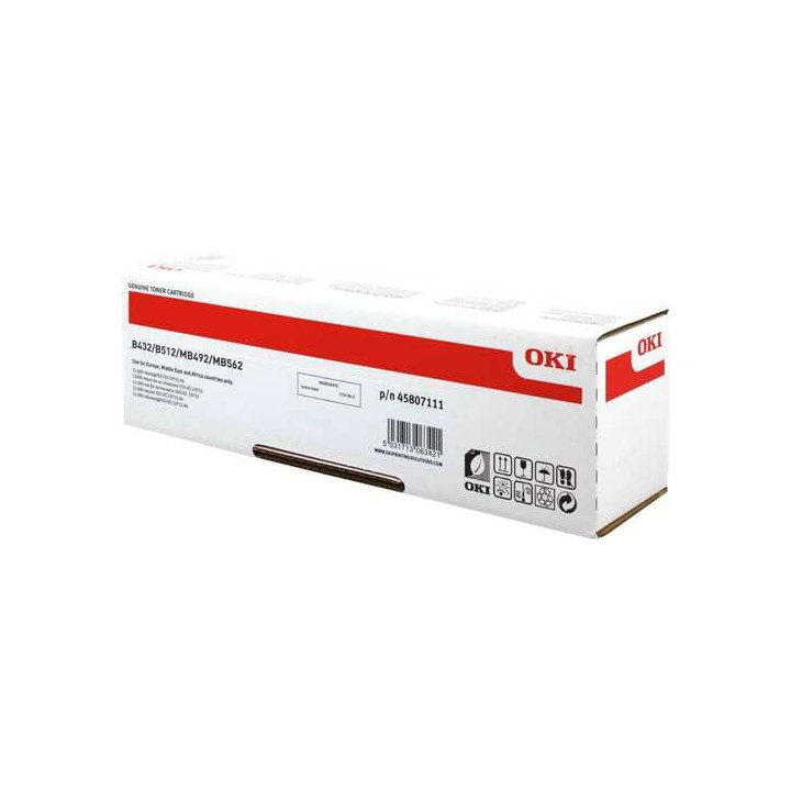 OKI B432/B512/MB492/MB562 Negro Cartucho de Toner Original - 45807111