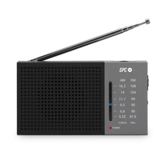 SPC Jetty Lite Radio Portatil Analogica FM/AM - Entrada Jack 3.5mm - Antena Telescopica - Alimentacion con Pilas - Color Negro/
