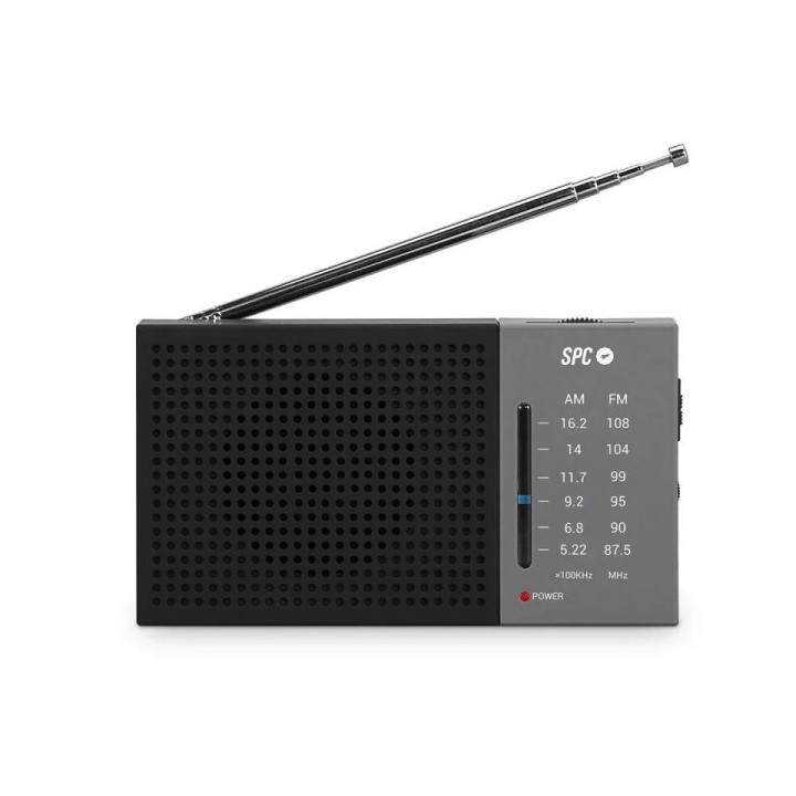 SPC Jetty Lite Radio Portatil Analogica FM/AM - Entrada Jack 3.5mm - Antena Telescopica - Alimentacion con Pilas - Color Negro/