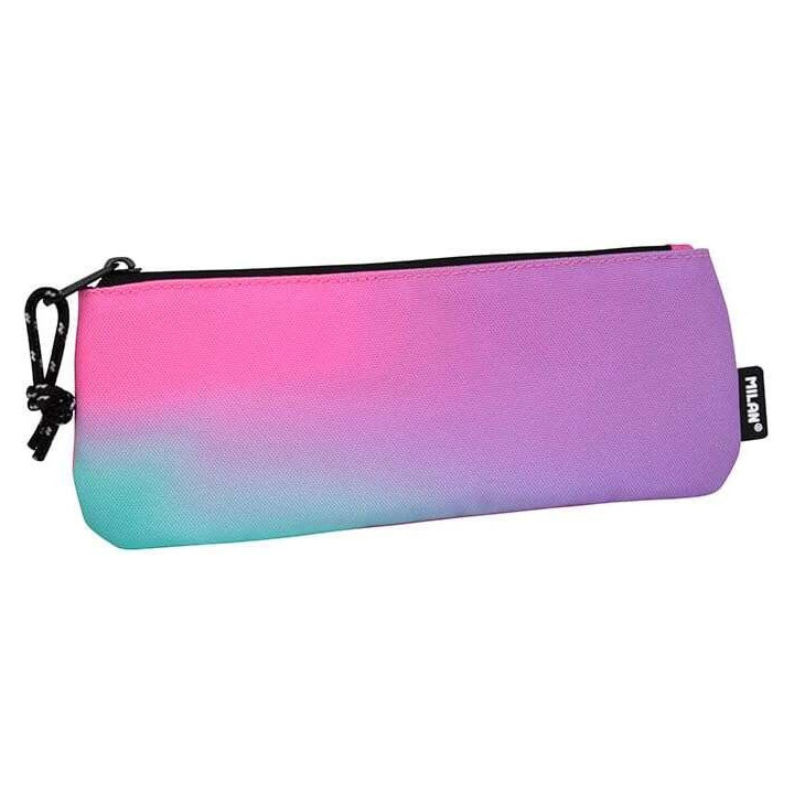 Milan Sunset Estuche Pequeño Plano Rectangular - Tejido Resistente a las Roturas y Rasgaduras - Medidas 23x9x1.3cm - Color Ros