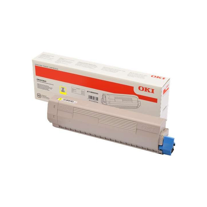 OKI C833/C843 Amarillo Cartucho de Toner Original - 46443101
