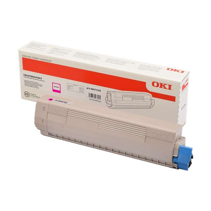 OKI C823/C833/C843 Magenta Cartucho de Toner Original - 46471102