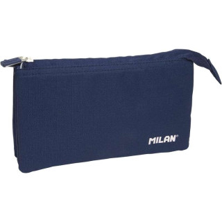 Milan Serie 1918 Estuche Portatodo 5 Compartimentos - Tejido Resistente a las Roturas y Rasgaduras - Medidas 22x12x4cm - Color