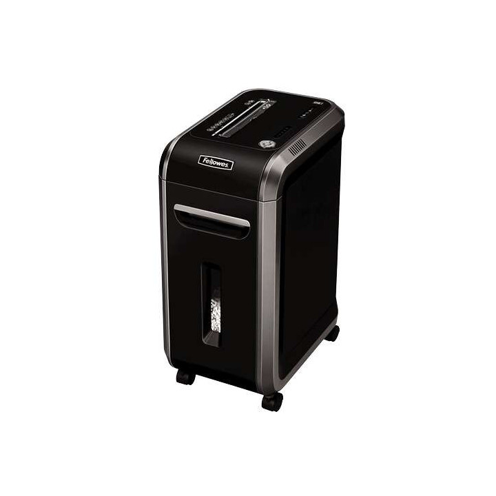 Fellowes 99Ci Destructora de Papel Manual Corte en Particulas P-4 - Destruye hasta 18 Hojas - Papelera de 34L - Color Negro
