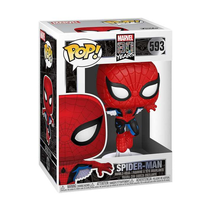 Funko Pop Marvel Spider-Man 80TH Primera Aparicion - Figura de Vinilo - Altura 9cm aprox.