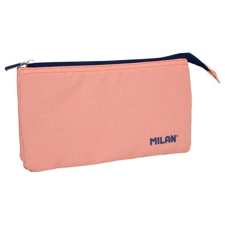 Milan Serie 1918 Estuche Portatodo 5 Compartimentos - Tejido Resistente a las Roturas y Rasgaduras - Medidas 22x12x4cm - Color